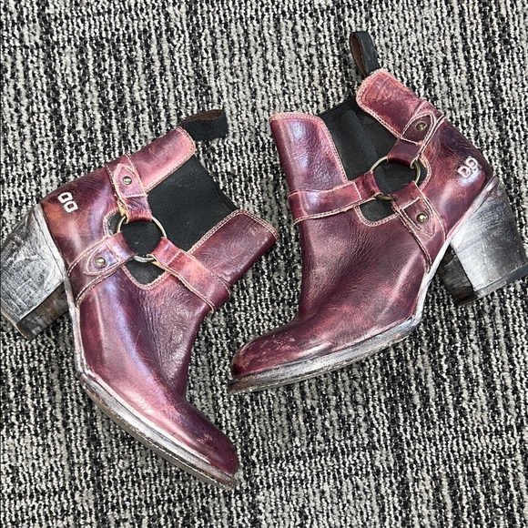 Bed Stu Shoes - 🤑⚡️SALE!🤑BED STU LIBERATE HARNESS CHELSEA burgundy BOOT BOOTIES 7M 🤑⚡️SALE!🤑